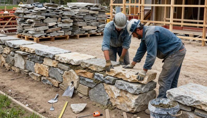 Stonework Installation in The Woodlands